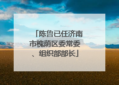 陈鲁已任济南市槐荫区委常委、组织部部长