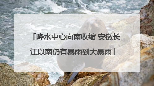 降水中心向南收缩 安徽长江以南仍有暴雨到大暴雨