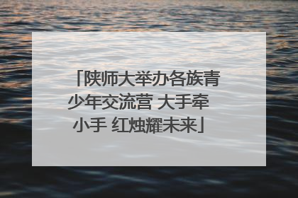 陕师大举办各族青少年交流营 大手牵小手 红烛耀未来