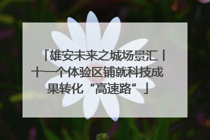 雄安未来之城场景汇丨十一个体验区铺就科技成果转化“高速路”