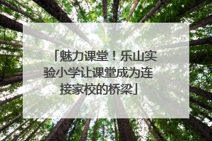 魅力课堂！乐山实验小学让课堂成为连接家校的桥梁