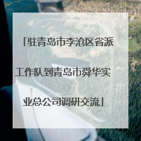 驻青岛市李沧区省派工作队到青岛市舜华实业总公司调研交流