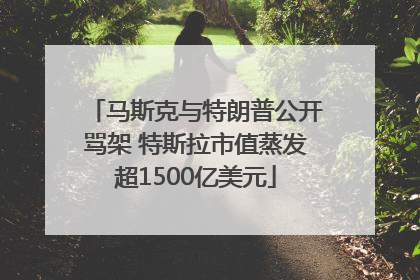 马斯克与特朗普公开骂架 特斯拉市值蒸发超1500亿美元
