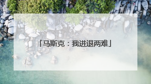 马斯克：我进退两难