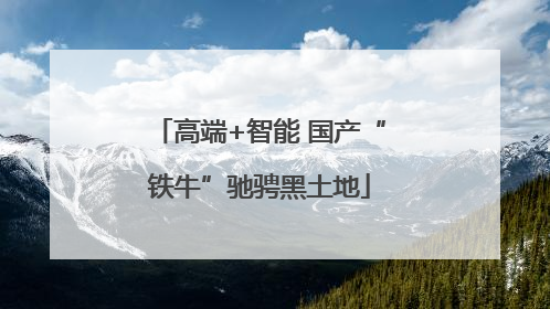 高端+智能 国产“铁牛”驰骋黑土地