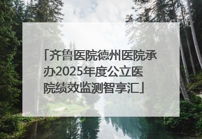 齐鲁医院德州医院承办2025年度公立医院绩效监测智享汇