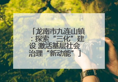 龙南市九连山镇：探索“三化”建设 激活基层社会治理“新动能”