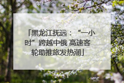 黑龙江抚远：“一小时”跨越中俄 高速客轮助推旅发热潮