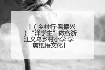 （乡村行·看振兴）“洋学生”做客浙江义乌乡村小学 学剪纸悟文化