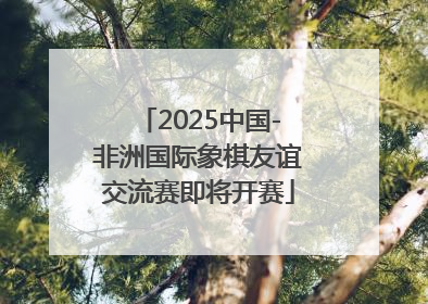2025中国-非洲国际象棋友谊交流赛即将开赛