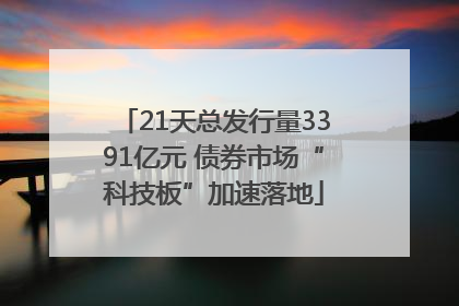 21天总发行量3391亿元 债券市场“科技板”加速落地