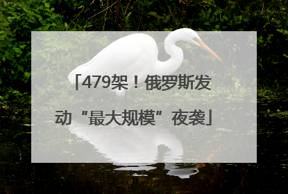 479架！俄罗斯发动“最大规模”夜袭