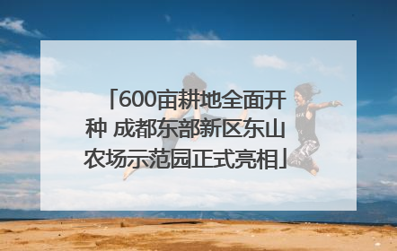 600亩耕地全面开种 成都东部新区东山农场示范园正式亮相