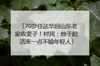 70岁任达华回山东老家收麦子!村民:他干起活来一点不输年轻人